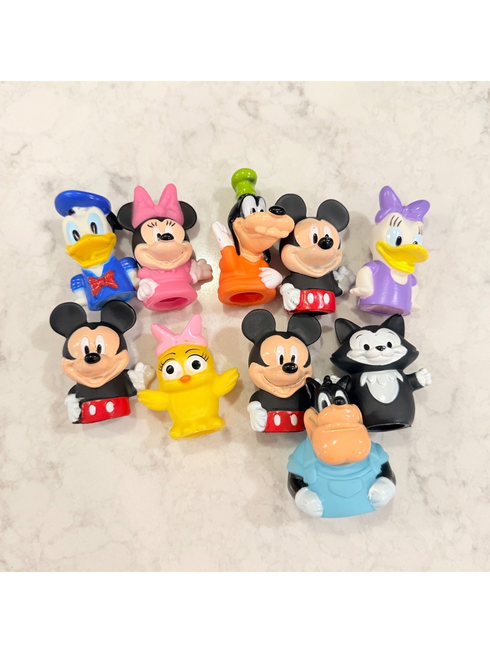 Disney Mickey Mouse & Friends bath finger puppets Minnie Mickey Donald,  Daisy